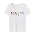 thumbnail image 1 of Camiseta de mujer con cuello redondo, ropa de cuello redondo, tops suaves de verano para el día a día XL, 1 of 7