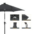 thumbnail image 2 of ACEGOSES 7.5 FT LED Outdoor Patio Umbrella and Shade Market Table Umbrella Outside With a Crank for Garden, Deck and Pool,Anthracite, 2 of 6