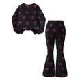 thumbnail image 6 of Jamicy Children's Outfits Set 5-15 Years Casual Fashion Long Sleeves Tops with Flare Pants Fall Winter Two-Piece Set for Kids, 6 of 9