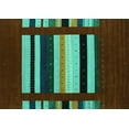 thumbnail image 1 of Ahgly Company Indoor Rectangle Abstract Turquoise Blue Contemporary Area Rugs, 2' x 3', 1 of 4