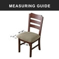 thumbnail image 3 of Genina Waterproof Seat Covers for Dining Room Jacquard Chairs Covers Removable Dining Kitchen Chair Cover(Set of 2,Taupe), 3 of 7