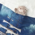 thumbnail image 2 of Yiaed Moonlit Night Sea Sailboat Print Dog Blankets-Cat Blanket Washable for Couch Protection,Puppy Blanket, Soft Plush Reversible Throw Furniture Protector-Large, 2 of 8