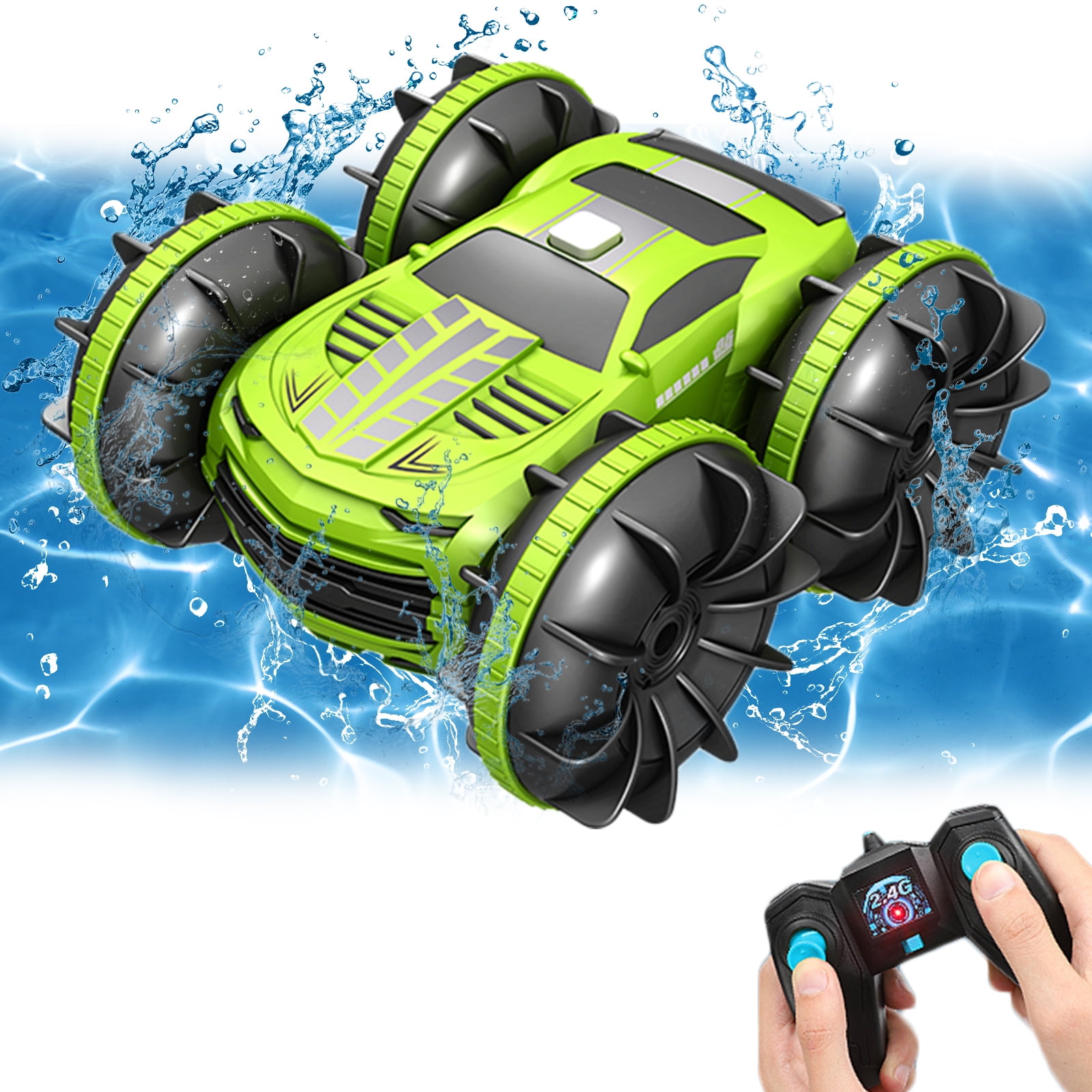 RC Car Amphibious Remote Control Car Boat,2.4Ghz 4WD Off Road Rock