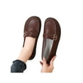 thumbnail image 3 of Frontwalk Ladies Flat Shoes Round Toe Loafers Comfort Flats Work Fashion Casual Womens Slip On Dress Shoe Brown 9.5, 3 of 5