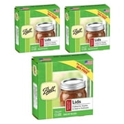 Ball Regular Mouth Jar Lids Canning Preserving Fresh Seal BPA Free Made in USA Box of 12 Lids, 3-Pack