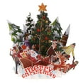 thumbnail image 3 of 3xChristmas Tree Village Up Tarjeta de Navidad Tarjeta 3D Tarjeta navideña 3 piezas, 3 of 9