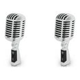 thumbnail image 1 of Pyle Microphone Vocal Studio Dynamique Style Rétro Vintage Pro PDMICR42SL (2 Pack), 1 of 8
