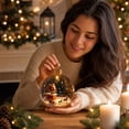 thumbnail image 4 of Clear Christmas Diorama Bauble Ornament 2D Winter Scene Festive Christmas Tree Hanging Decor for Mantel Window Holiday Gift Idea, 3.15In #, 4 of 7