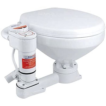 Seaflo 12V Electric Twist Flush Marine Toilet Large Size