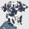 thumbnail image 2 of Fesfesfes Exercise Clothes for Women Fashion Women's Casual Short Sleeve Round-Neck Printed Ladies Tops Blouse Women's Short Sleeve Tops L(US:8), 2 of 5