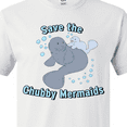 thumbnail image 4 of Inktastic Save the Chubby Mermaids with Cute Manatees T-Shirt, 4 of 5