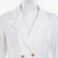 thumbnail image 3 of Blazer Long Formel pour Femmes, Double Boutonnage, Col Rabattu, Bouton Doré, Blazer de Bureau, 3 of 5