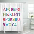 thumbnail image 1 of YUSDECOR Bébé ABC Alphabet Coloré Décoration Murale Blanche pour Salle de Bain Rideau de Douche 60x72 Pouces, 1 of 1