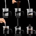 thumbnail image 4 of Ovente Cafetera de prensa francesa, té y espresso, vidrio de borosilicato resistente al calor con sistema de 4 filtros de acero inoxidable, jarra portátil sin BPA, perfecta para cerveza fría y calient, 4 of 5