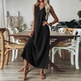 thumbnail image 3 of Misright Dresses for Women Cotton Linen Maxi Dress Casual Sleeveless Long Sundress Vacation Outfits, 3 of 9