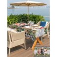thumbnail image 4 of Outdoor Tablecloth with Umbrella Hole and Zipper, Christmas Dog Rectangle Table Cloth 60x120 Inch Waterproof Tablecloth, Winter Xmas Gingerbread Snowflakes Grey Picnic Table Cover for Patio Camping, 4 of 7