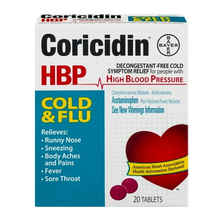 Bayer Coricidin Cold & Flu Tablets, 20 Ct