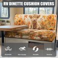 thumbnail image 4 of FOR U DESIGNS Highland Cattle Pumpkin Pattern RV Dinette Cushion Covers Wear-Resistan Camper Cushion Slipcover Comfortable Loveseat Sofa Chair Cover 1 Backrest Covers and 1 Bench Covers, 4 of 7