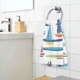 thumbnail image 3 of Yayeee 100% Cotton Hand Towels for Bathroom 16" x 28" Soft Absorbent Kitchen Towel, Colorful Sailboats, 3 of 7