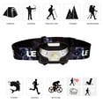 thumbnail image 3 of Linterna frontal recargable LE, linterna frontal LED ultrapotente de 1300 lúmenes con luz roja, linterna frontal USB profesional, 5 modos de iluminación, batería de 30 horas para ciclismo., 3 of 5