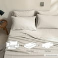 thumbnail image 4 of Simple&Opulence 100% Linen Sheet Set Solid Color- 6 Pcs Washed French Flax Bed Sheets (1 Flat Sheet, 1 Fitted Sheet, 4 Pillowcases) - Breathable Home Collection (Basic Linen, Queen), 4 of 8