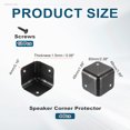 thumbnail image 2 of 4 Pcs Speaker Cabinet Corners Protector 60x60x48mm Metal Stackable Guard Wrap Angle Case Edge Box Protection with 12 Pcs Screw, 2 of 7