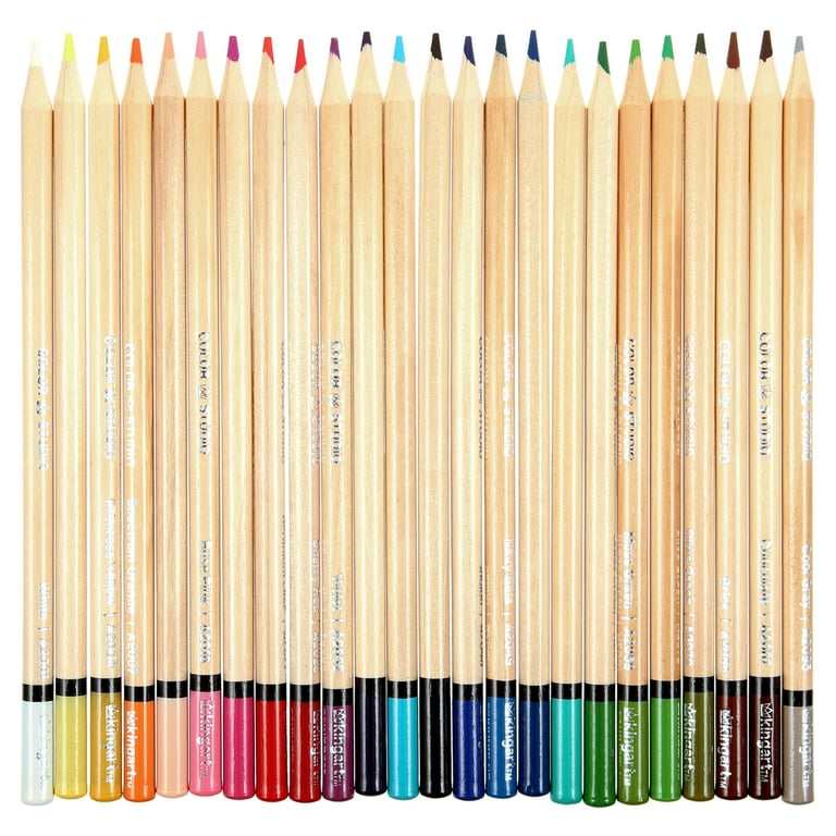 KINGART Soft Core Colored Pencils Set of 24 Unique Vibrant