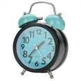 thumbnail image 4 of Double Bell Alarm Clock Small Alarm Clocks Ultra Quiet Mechanical Battery Operated Alarm Clock Noisy Quartz Movement Desk Table Night Watch Blue, 4 of 8