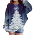 thumbnail image 2 of Blusas y camisas de manga larga con cuello redondo para niños Estampados navideños de manga larga Casual Suelto Forro polar para mayor calidez Sudadera con capucha de manga larga con cuello redondo pa, 2 of 5