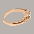 thumbnail image 4 of LBG British Made 10k Rose Gold Synthetic Cubic Zirconia Unisex Statement Ring - 33 size options - Size 11.5, 4 of 6