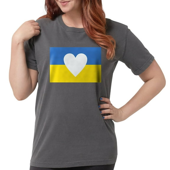 CafePress - Ukraine Heart T Shirt - Womens Comfort Colors® Shirt