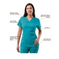 thumbnail image 3 of Adar Pro Scrubs For Women - Elevated V-Neck Scrub Top, 3 of 7