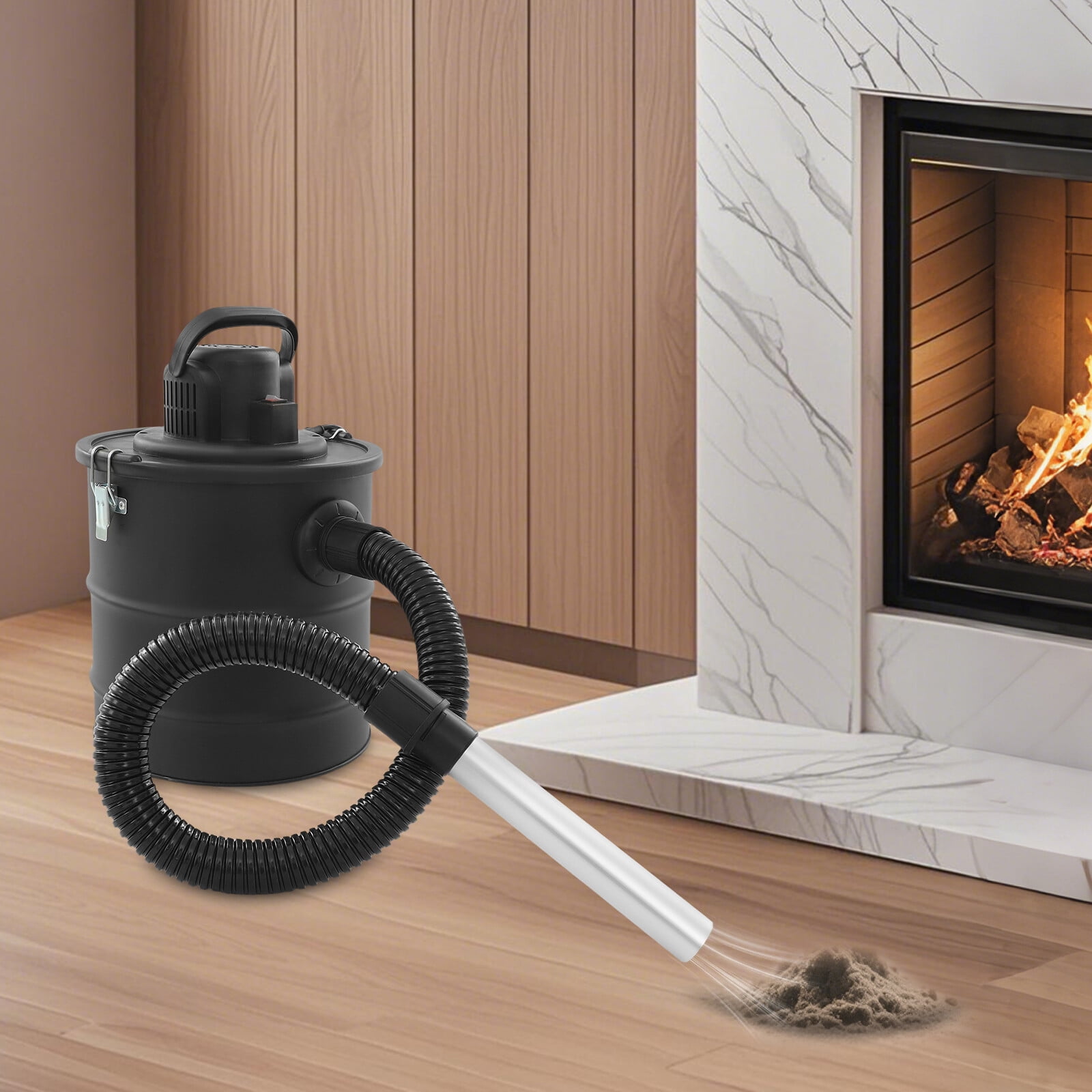 Miumaeov 1200W 18KPa Ash Vacuum Cleaner Fireplace BBQ Grills Ash Cleaning Machine with 20L Dust Collection Bin