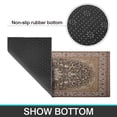 thumbnail image 7 of Farmhouse Boho Dark Brown Pattern Rugs and Mats Non Skid Washable Absorbent Microfiber Soft Kitchen Mat for Floor Set Of 2 Decor Stain Resistant 17"x47"+17"x30", 7 of 7