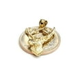 thumbnail image 5 of 14k yellow Gold deer buck male head Hunting Pendant charm gift jewelry 2g, 5 of 12