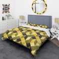 thumbnail image 3 of Designart 'Retro Hexagon Pattern II' Mid-Century Modern Duvet Cover Set, 3 of 4