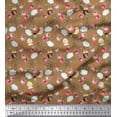 thumbnail image 1 of Soimoi Viscose Chiffon Fabric Spiral,Owl & Rose Floral Decor Fabric Printed Yard 42 Inch Wide, 1 of 1