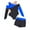 Blue, variant on Alvivi Kids Girls Off-shoulder Long Sleeve Ballet Gymnastics Leotards with Shorts Set