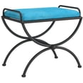 thumbnail image 2 of International Caravan Cambridge Iron Vanity Bench in Aqua Blue, 2 of 2