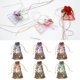 thumbnail image 5 of Bolsa de organza 5" x 7", bolsas de malla con flores y corazones, bolsas de regalo con cordón, bolsa de favor de fiesta, fundas para joyas en rosa y dorado, 50 piezas, 5 of 6