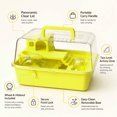 thumbnail image 5 of Mouse Cage with Water Bottle and Play Enclosure, Transparent Small Pet Hamster Cages for Mice Gerbil Hedgehog, Indoor Outdoor Travel Home with Running Wheel, 5 of 6