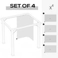 thumbnail image 5 of 9.84' x 13.1' Gazebo Sidewall Set with Hooks/C-Rings, Light Gray, 5 of 11