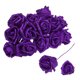 thumbnail image 1 of Uxcell 50pcs Glitters Roses Flores Artificiales Rosas Falsas con Tallos para Bodas, Fiesta, Oficina, Morado, 1 of 5