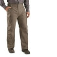 thumbnail image 2 of Guide Gear Men's Fleece-lined Flex Canvas Cargo Work Pants Moss Stone W32 L30, 2 of 2