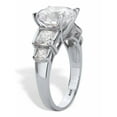 thumbnail image 2 of PalmBeach Jewelry Round Cubic Zirconia Step Top Engagement Ring 6.86 TCW 18K Yellow Gold-Plated or Platinum-Plated Sterling Silver, 2 of 5