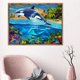 thumbnail image 3 of Cuadros Decorativos 5D bricolaje diamante pintura delfín cruz puntada bordado pedrería mosaico Tmvgtek embutido en tela, 3 of 5