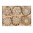 thumbnail image 1 of 24 piezas de recortes de madera para adornos de copos de nieve, árbol de Navidad de madera Abanopi Adornos de copo de nieve de madera, 1 of 5