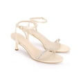 thumbnail image 3 of BLISSFUL STEP Rhinestone Stiletto Heels Open Toe Ankle Strap Sandals for Women Champagne (Size 8), 3 of 7