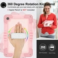 thumbnail image 4 of Dteck Screen Protector Case for Samsung Galaxy Tab A9 8.7-inch (SM-X110/X115/X117),Heavy Duty Rotating Stand Rugged Rubber Case Shockproof PC Cover with Adjustable Hand/Shoulder Strap,Rosegold, 4 of 7