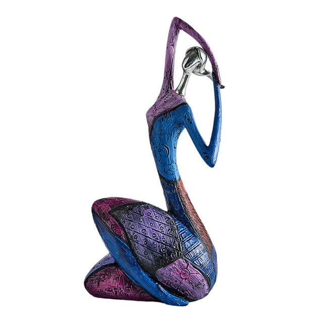 Estatuilla Estatua Estatuilla De Resina Escultura Artística Para Adorno De Estante De Dormitorio 13cmx10cmx27cm